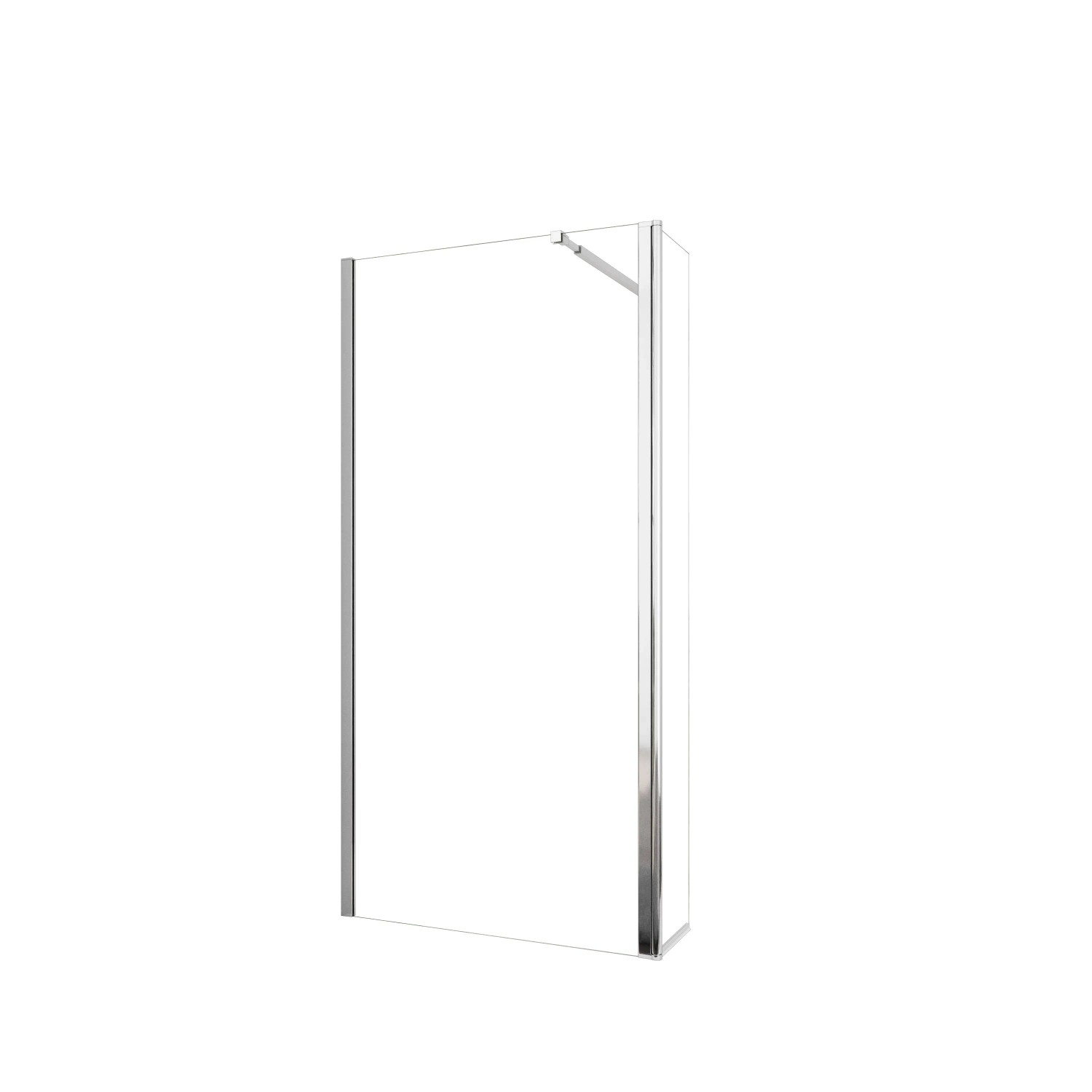 AICA Walk In Dusche 50x200cm Duschwand 8mm NANO ESG Glas Mit Stabilisatoren + Flipper Panel 40x200cm F084