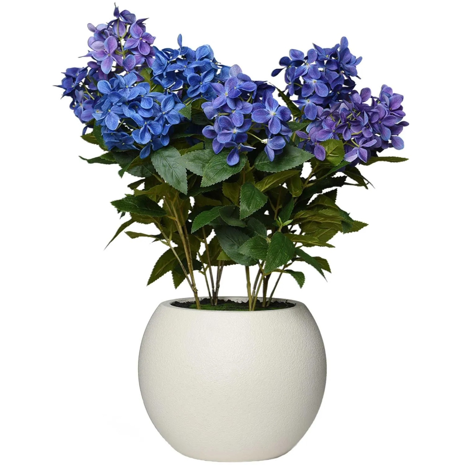 Vivanno Kunstpflanze Hydranga Mit Dekotopf 60 cm x 60 cm x 60 cm Blau