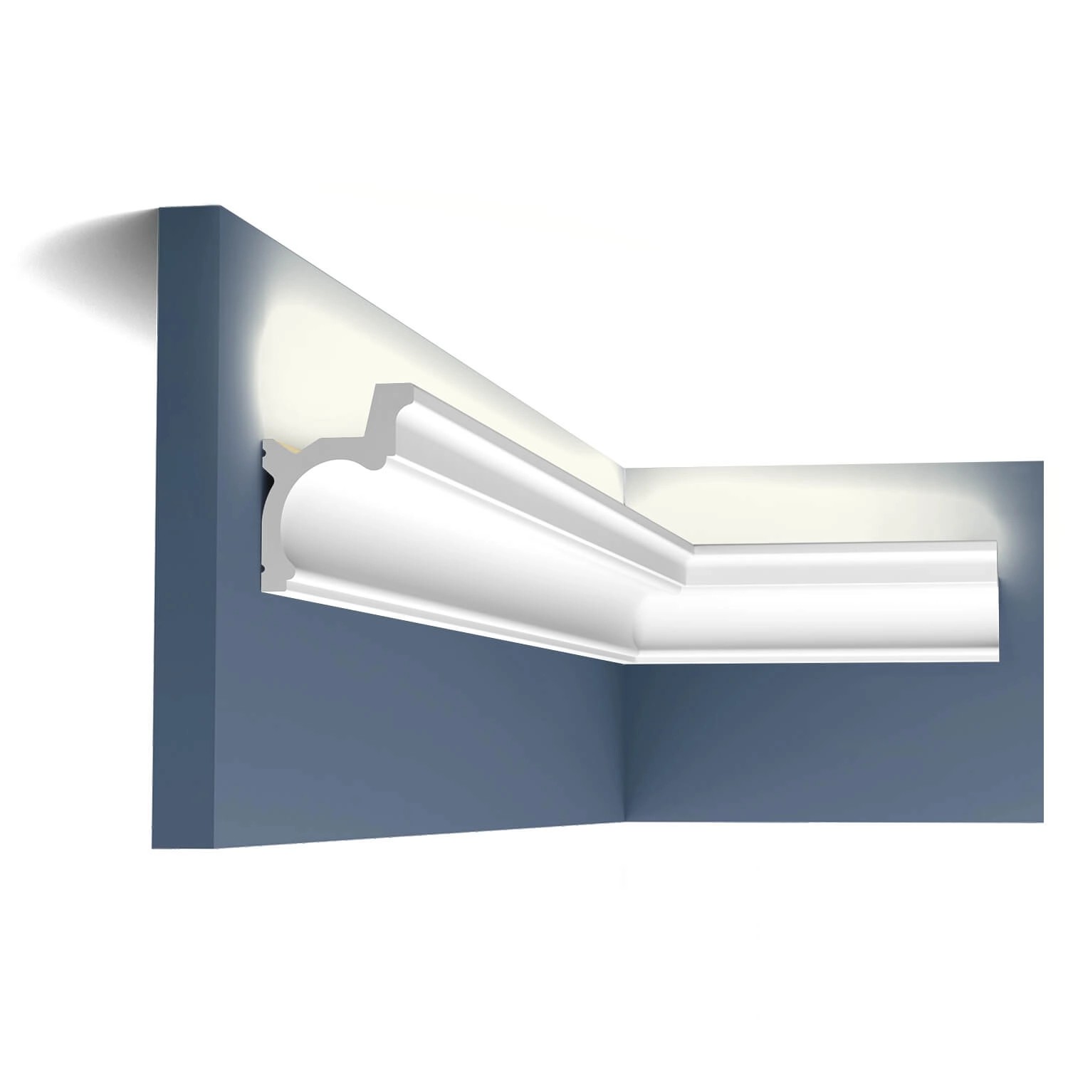 ORAC DECOR C328 Eckleiste Deckenleiste indirekte Beleuchtung Stuckleiste 2 m 200 cm x 6,8 cm x 9 cm Weiß