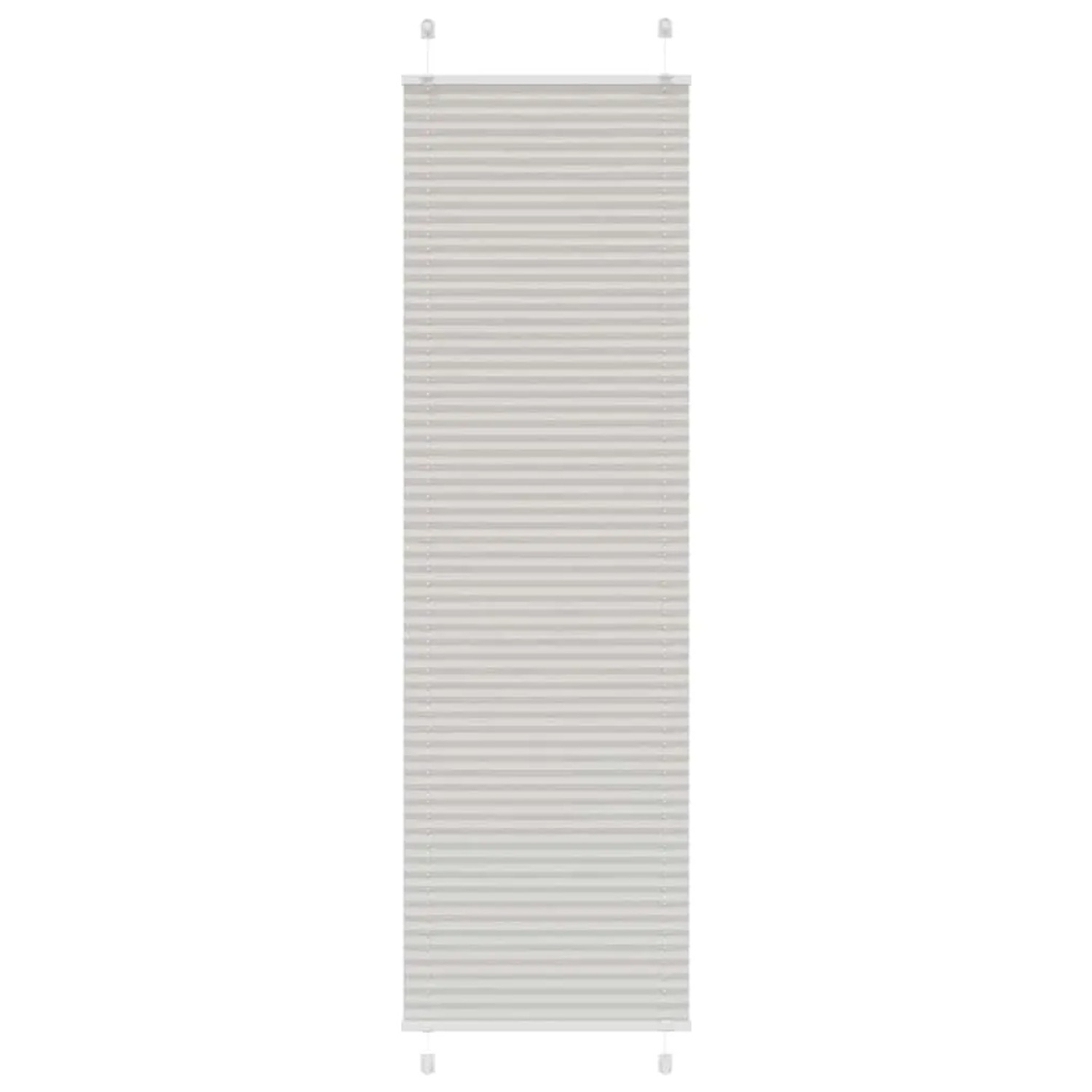 vidaXL Plissee Hellgrau 60x200 cm Stoffbreite 59,4 cm Polyester 4015356