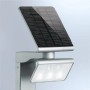 Steinel LED Solar Wegeleuchte XSolar GL-S Silber mit Bewegungsmelder und Solarpanel.