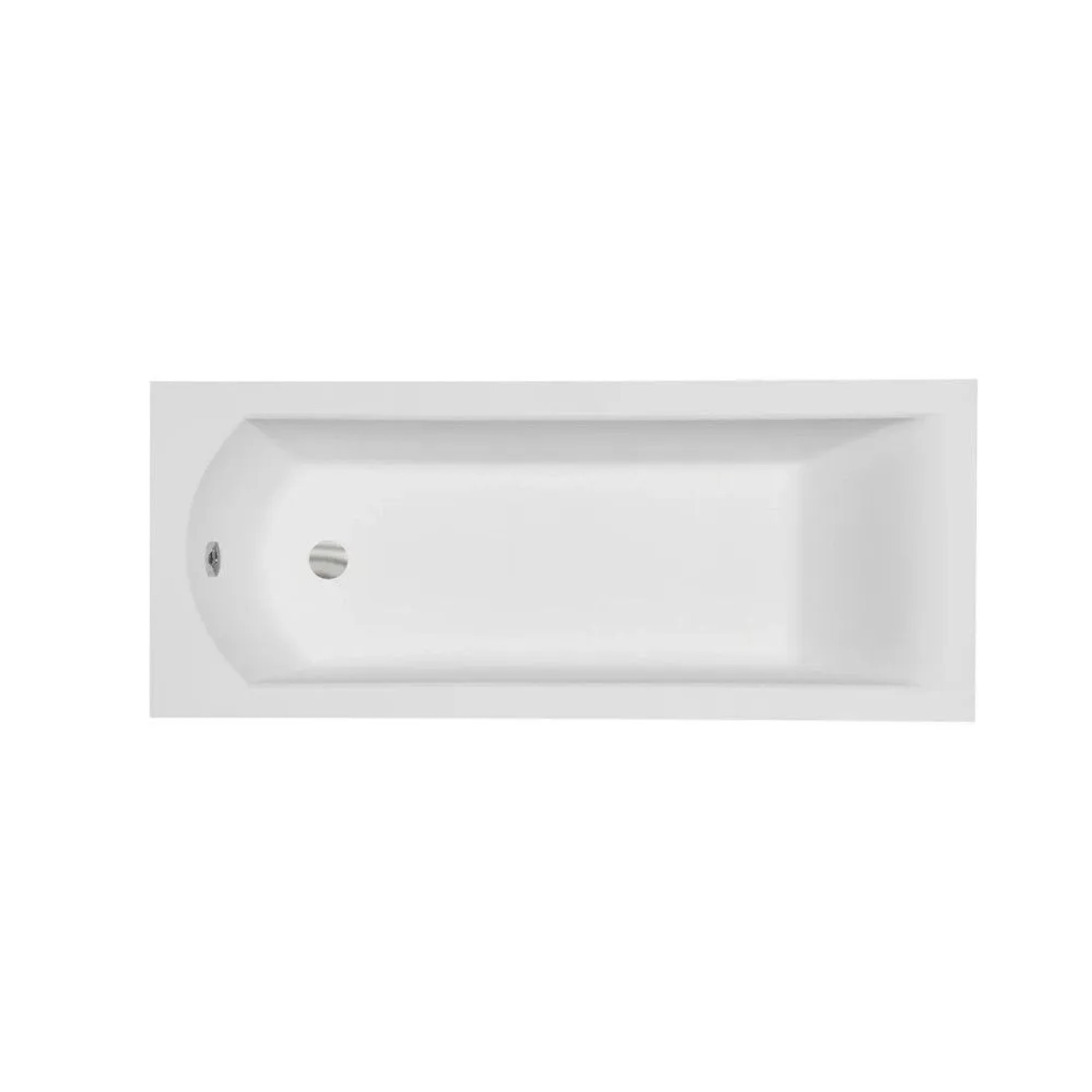 Bad Land Rechteck-Badewanne 160x70 mit Bambus-Badewannenablage inkl. Ablauf & Füße