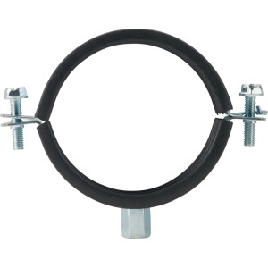 Lüftungsschelle NW 200 mm mit Schnellverschluss, M8/M10 Gewinde für Schallschutzrohre.