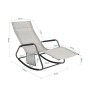 SoBuy Schaukelliege OGS47-HG, hellgrau, mit Seitentasche, Metallgestell und Kunstfasergewebe. Ideal für Garten und Terrasse.