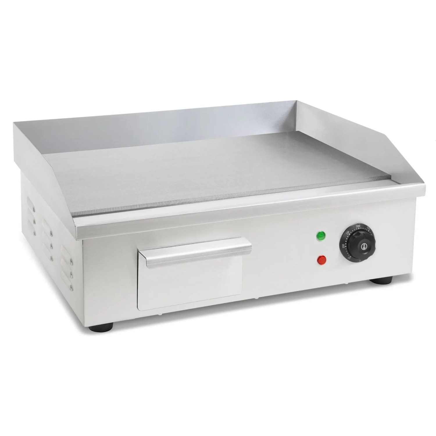 VERTES Elektro Grillplatte 3000 W Plancha Edelstahl Glatt 55 x 35 cm 50 bis 300 °C_4