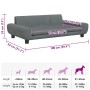vidaXL Hundebett Dunkelgrau 100x54x33 cm Samt 171983_7