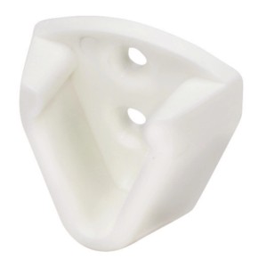 Hettich Rohrlager Keilform, 20 mm, Kunststoff, weiß, für Schrankrohre.