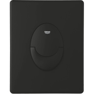 Grohe Start WC-Drückerplatte in Matt Schwarz, 156x197 mm, für 2-Mengen-Spülung.