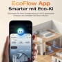 EcoFlow App zur Steuerung des Balkonkraftwerk Sets mit Anzeige von Solarertrag, Verbrauch und Ersparnis.
