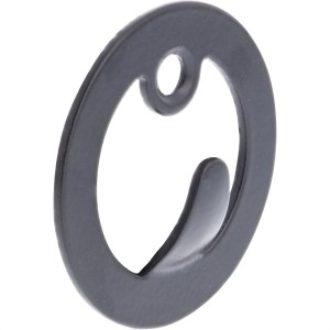 Schwarzer, matter Wagner Wandhaken Hooks4home Retro aus Stahl, Ø 40 mm.