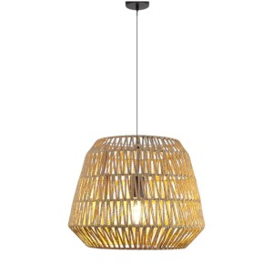 Dapo Decken Pendelleuchte Anda 40cm Papier Braun E27 IP20