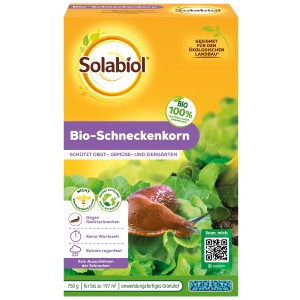 Solabiol Bio-Schneckenkorn 750g: Schneckenkorn zum Schutz von Obst, Gemüse und Ziergärten. Regenfest und ohne Wartezeit.