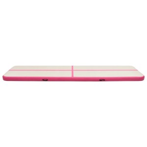 vidaXL Aufblasbare Gymnastikmatte mit Pumpe 800x100x20 cm PVC Rosa 92691