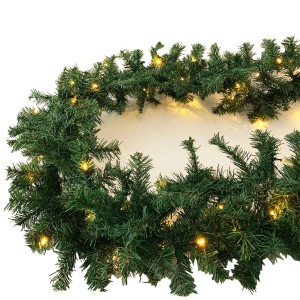 Mojawo XXL 100 LED Girlande Tannengirlande Lichterkette 810 cm Außen Batteriebetrieben