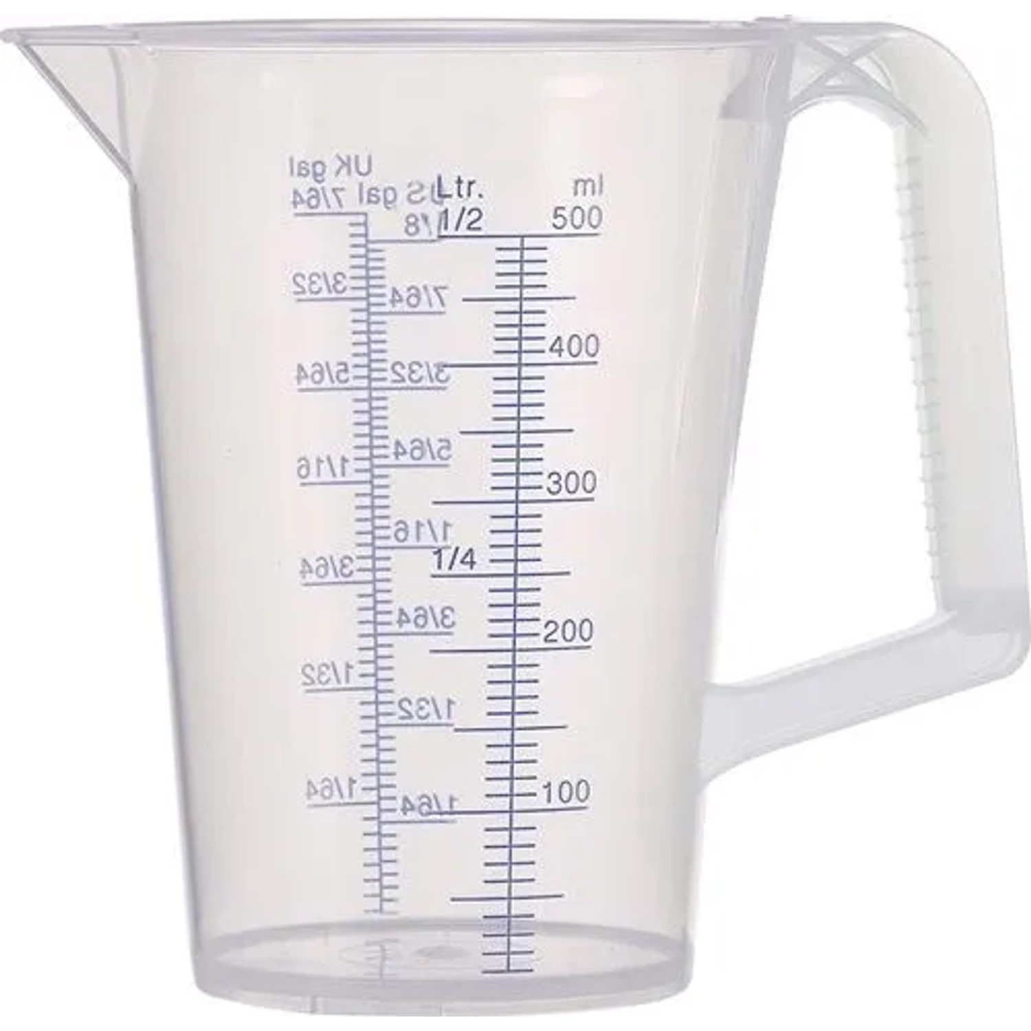 PRESSOL Messbecher 0 5L Blau Bedruckte Skala PP 7081