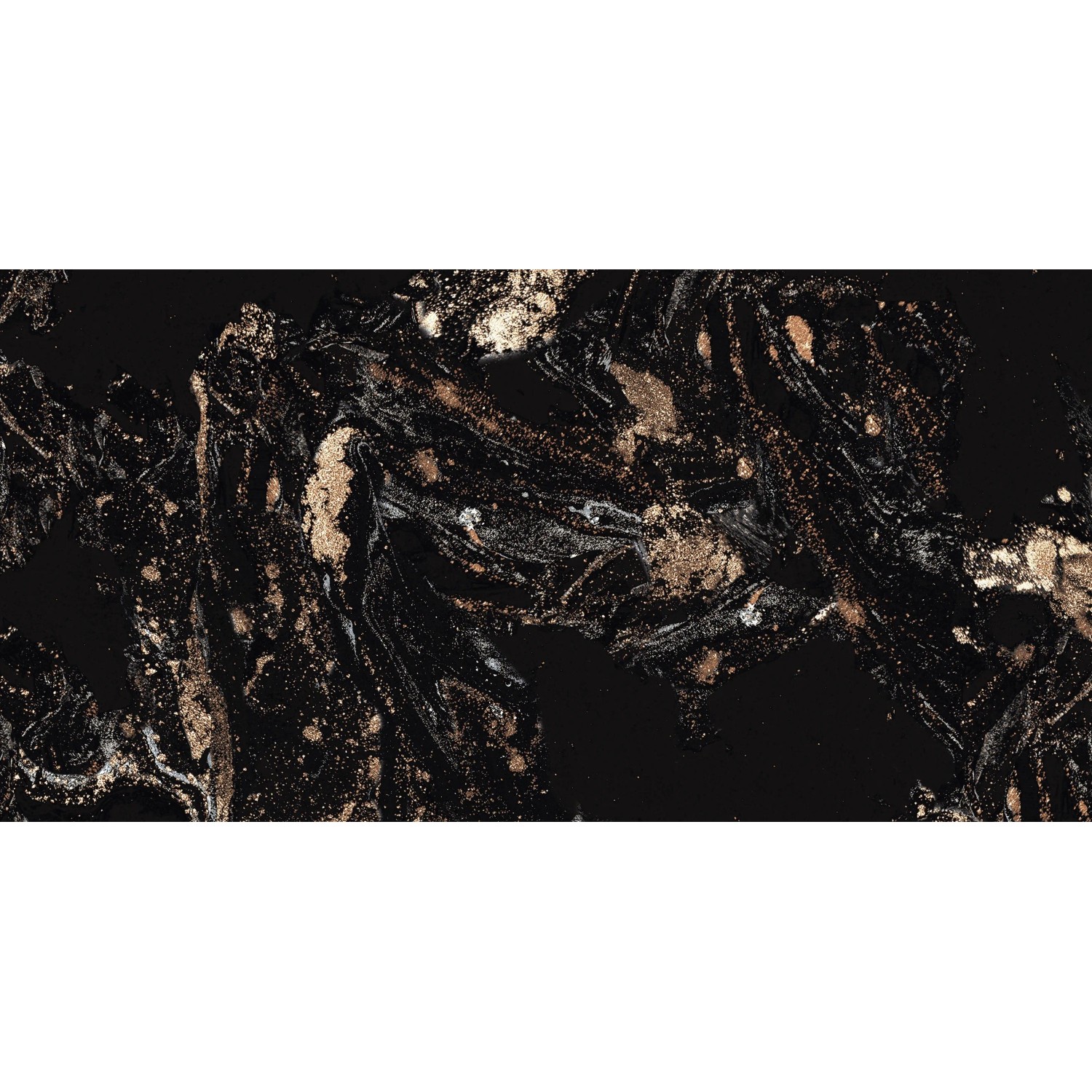 Feinsteinzeug Bodenfliese, Gold glasiert, poliert, 60x30 cm, Marmor-Optik.