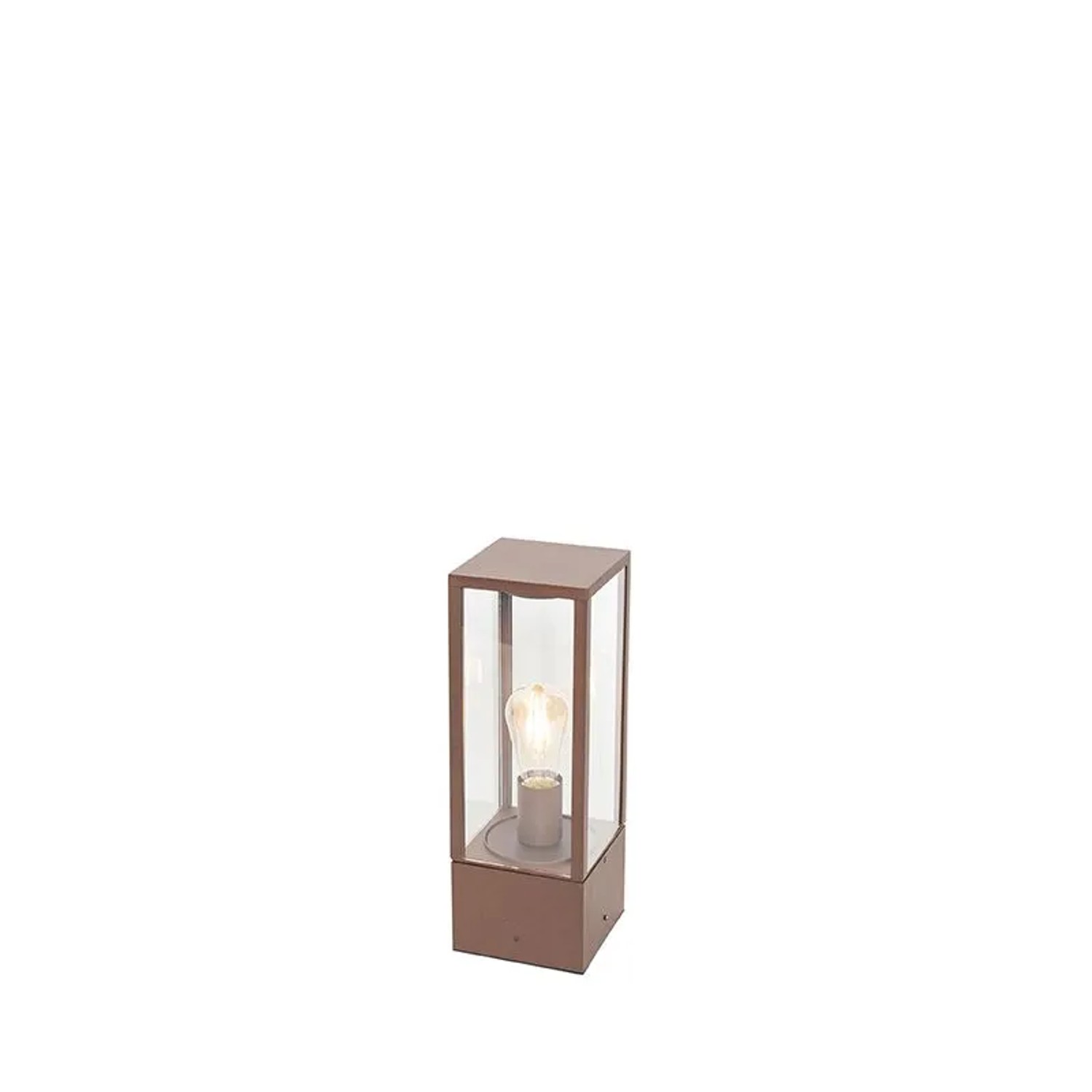 QAZQA Industrielle Stehende Außenlampe rostBraun 40 cm IP44 Charlois