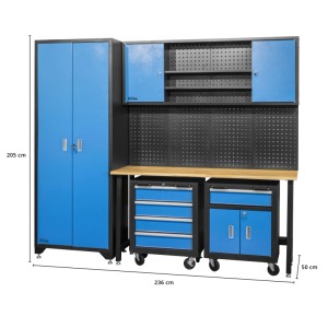 Güde Werkstatteinrichtungs-Set GWS 6-tlg. Blau-Schwarz