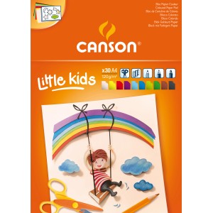 CANSON Kids Zeichenpapier A4, 10 Farben, 10 Blatt, ideal zum Malen und Basteln.