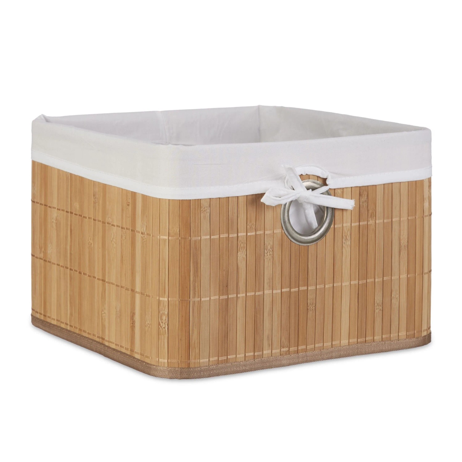 Relaxdays Aufbewahrungskorb Bambus Natur Faltbar 20 cm x 31 cm x 31 cm