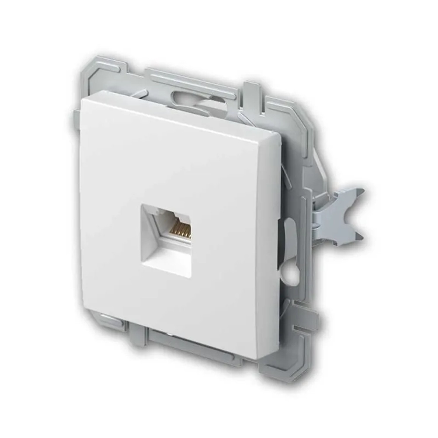 TEM LOGIQ RJ45 Netzwerkdose CAT6 88 Weiß ohne Rahmen