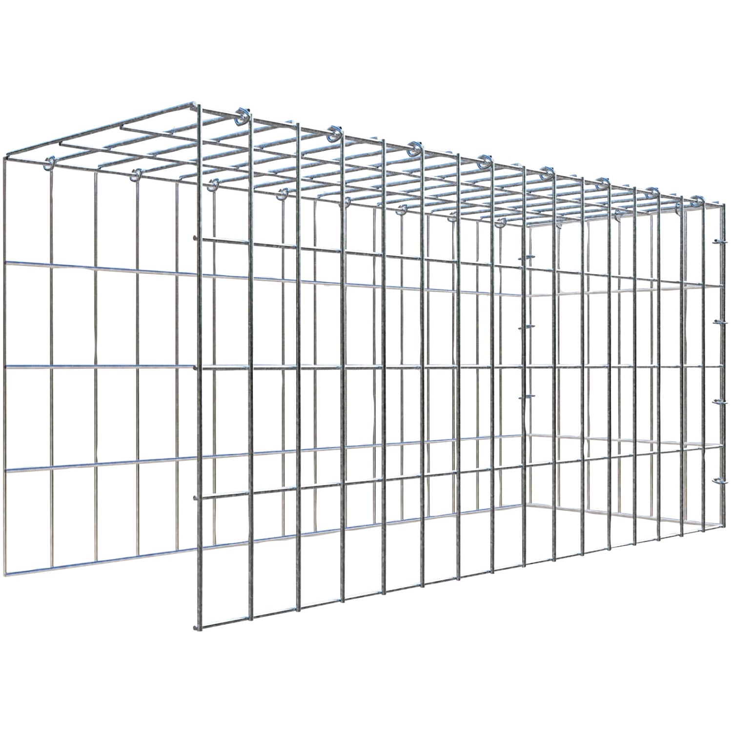Gabiona C-Ring-Gabione-Anbaukorb Typ 4 40 x 80 x 30 cm Maschenw 5 x 10 cm