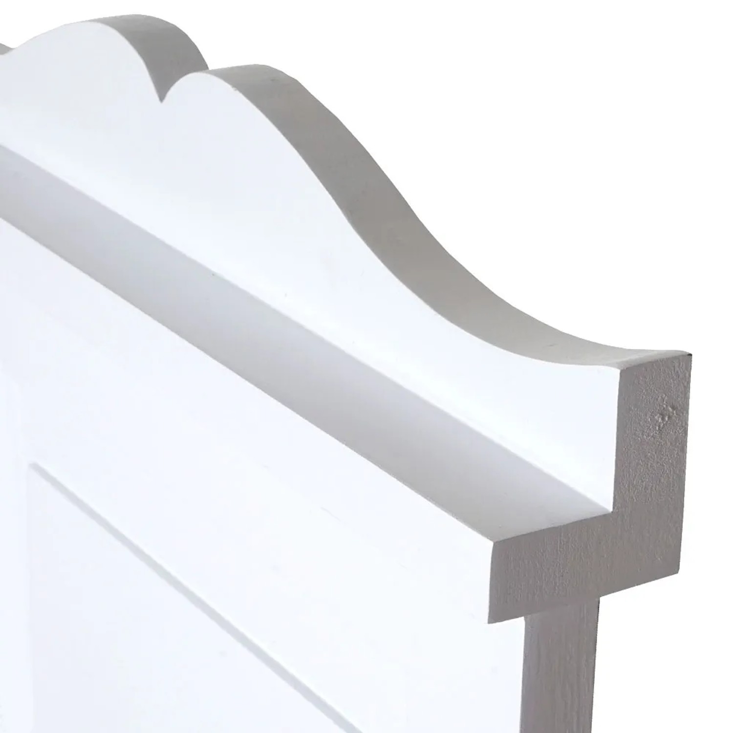 Detailaufnahme: Weiße MCW Wandgarderobe H33 im 2er-Set, lackiert, für Flur oder Schlafzimmer.