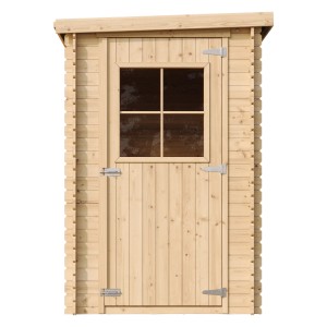 TIMBELA Gartenhaus M306+M306G aus Holz, 2,63 m², mit Fenster und Boden.
