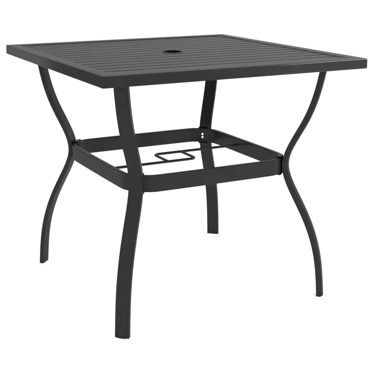 DELUKE Gartentisch TOmmI Anthrazit 81,5x81,5x72cm Stahl Outdoortisch Bistrotisch Terrassentisch