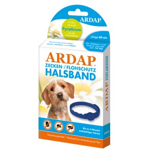 Ardap Zecken- und Flohhalsband für mittlere Hunde bis 25kg. Halsband zum Schutz vor Parasiten.