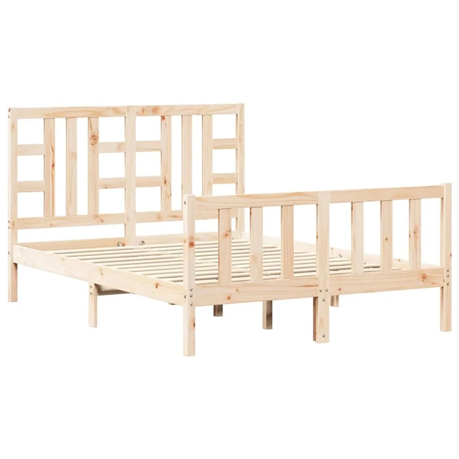 vidaXL Massivholzbett mit Kopfteil 3191946