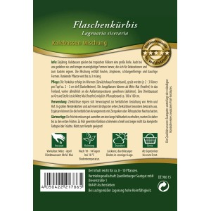 Samentüte Quedlinburger Flaschenkürbis 'Mischung': Zierkürbis-Samen für bunte Herbstdeko.
