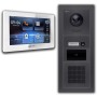 Goliath IP Video Türsprechanlage mit 7 Zoll Monitor, Zahlencode, RFID, Farbe Anthrazit/Weiß.