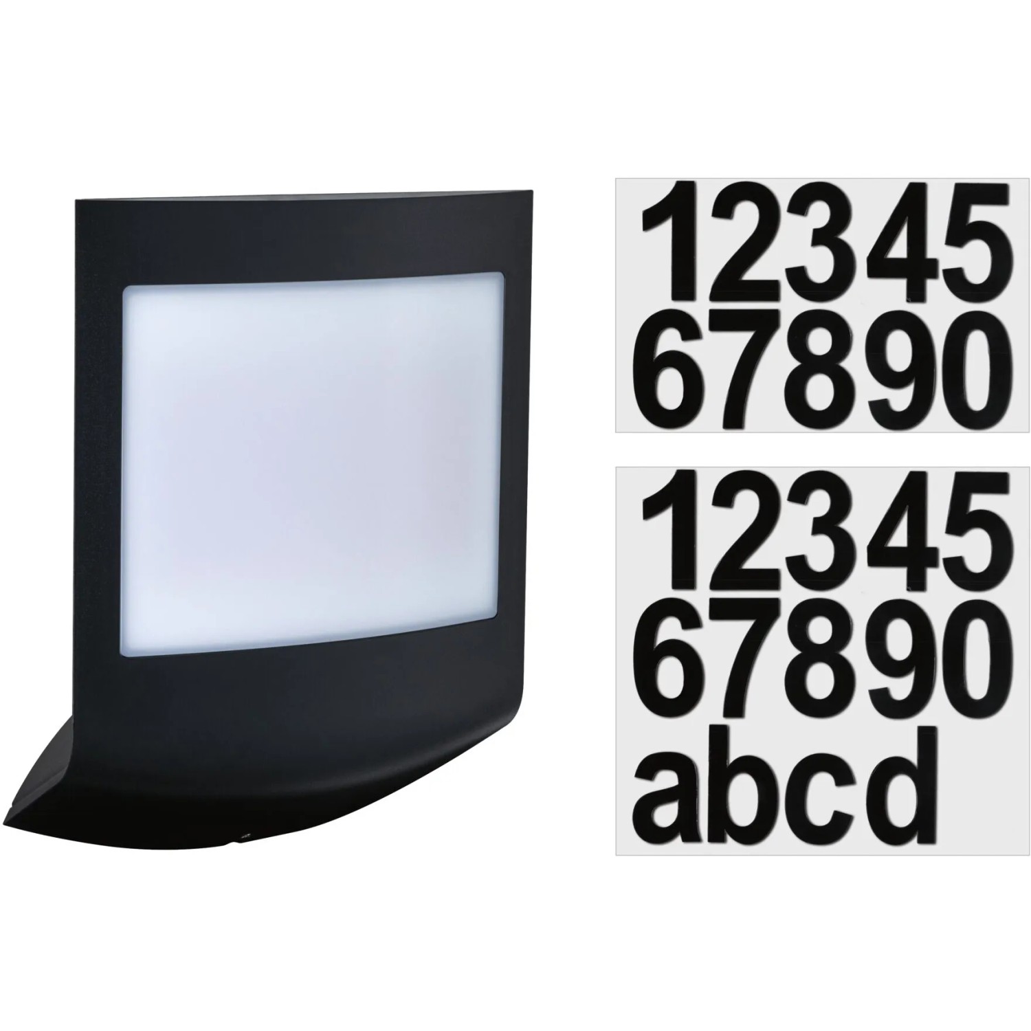 Paulmann LED-Außenwandleuchte Padea mit Sensor, anthrazit, inkl. Ziffern zur Individualisierung.