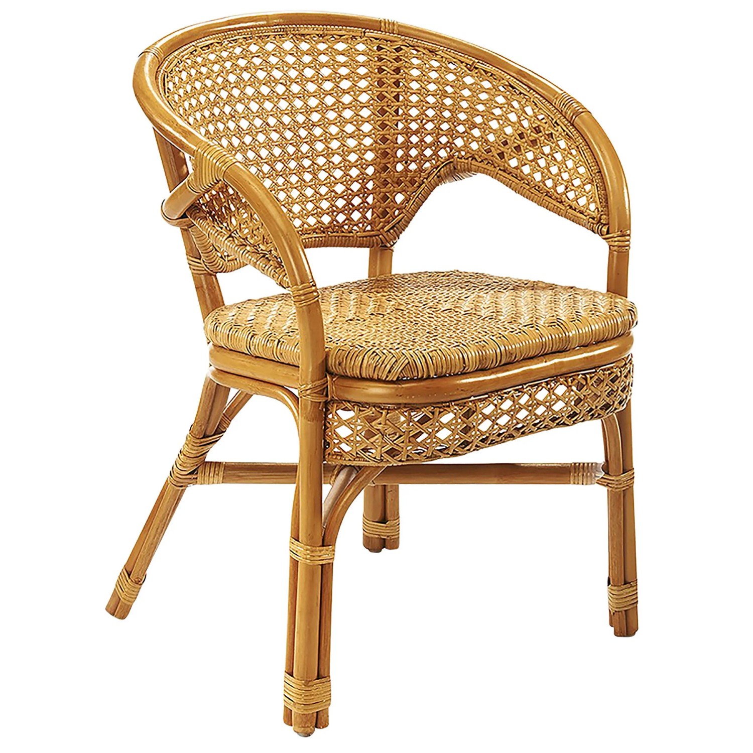 Kobolo Stuhl Rattanstuhl Sessel Rattansessel NIMES mit Wiener Geflecht