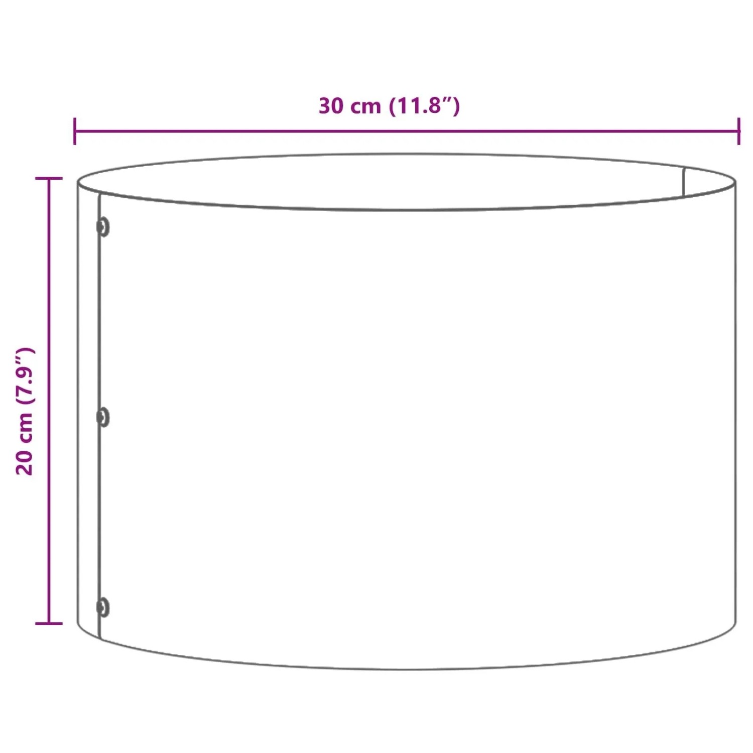 vidaXL Pflanzenring Braun 30 x 30 x 20 cm Wetterfeststahl 873604_11