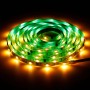 Eglo LED Stripe RGBIC, 3 m, mit grünen und gelben Lichteffekten, aufgerollt dargestellt.
