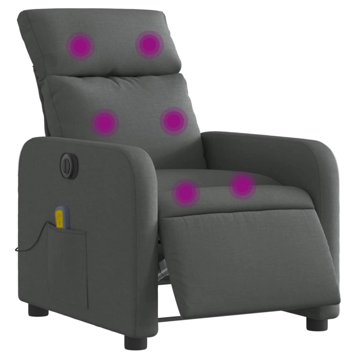 vidaXL Massagesessel Elektrisch Dunkelgrau Samt Modell 17 günstig online kaufen