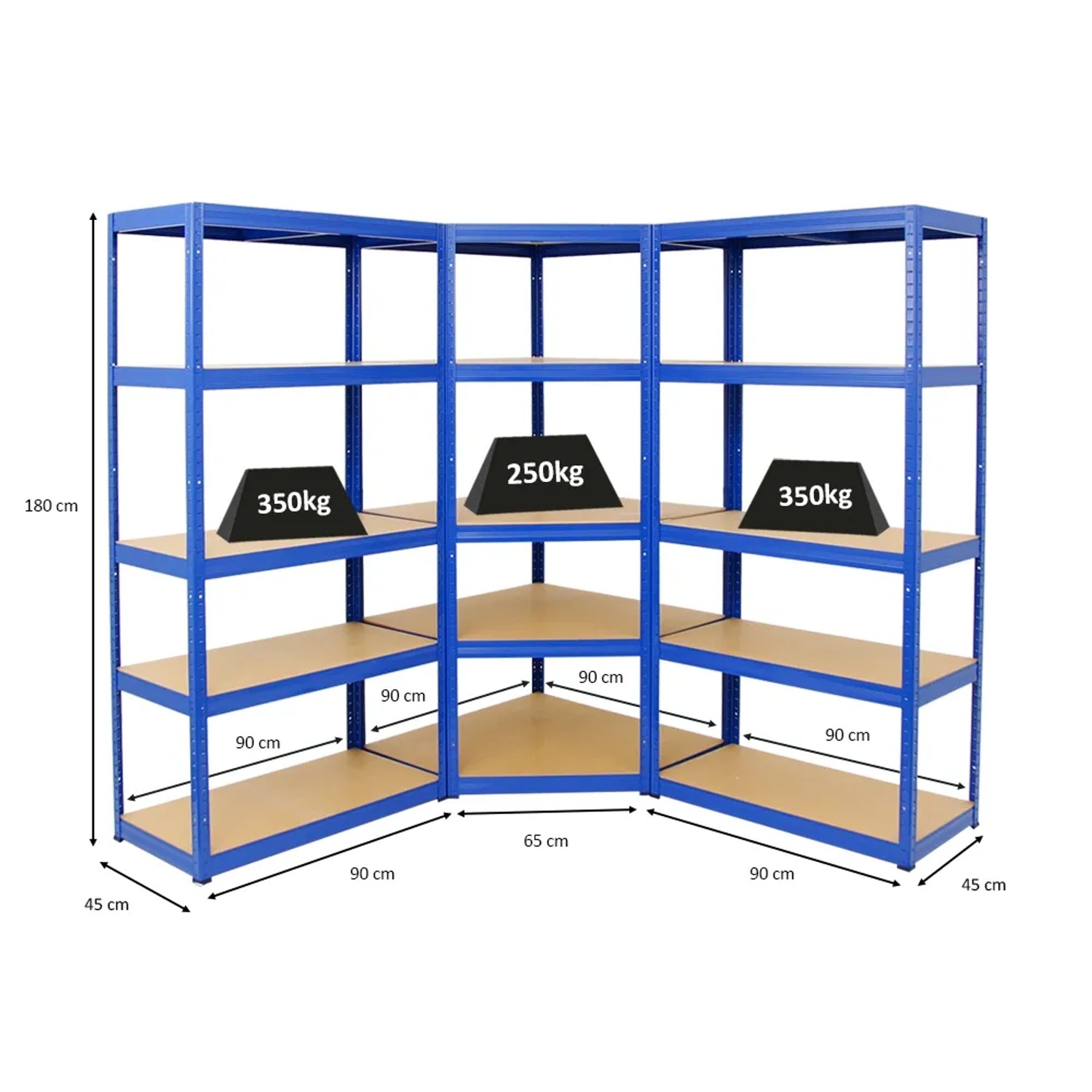 Robustes Garagenregal Mit 5 Ebenen – 183 X 90 X 40 Cm, Bis 226 Kg Pro Regal – Für Werkstatt, Keller & Lager