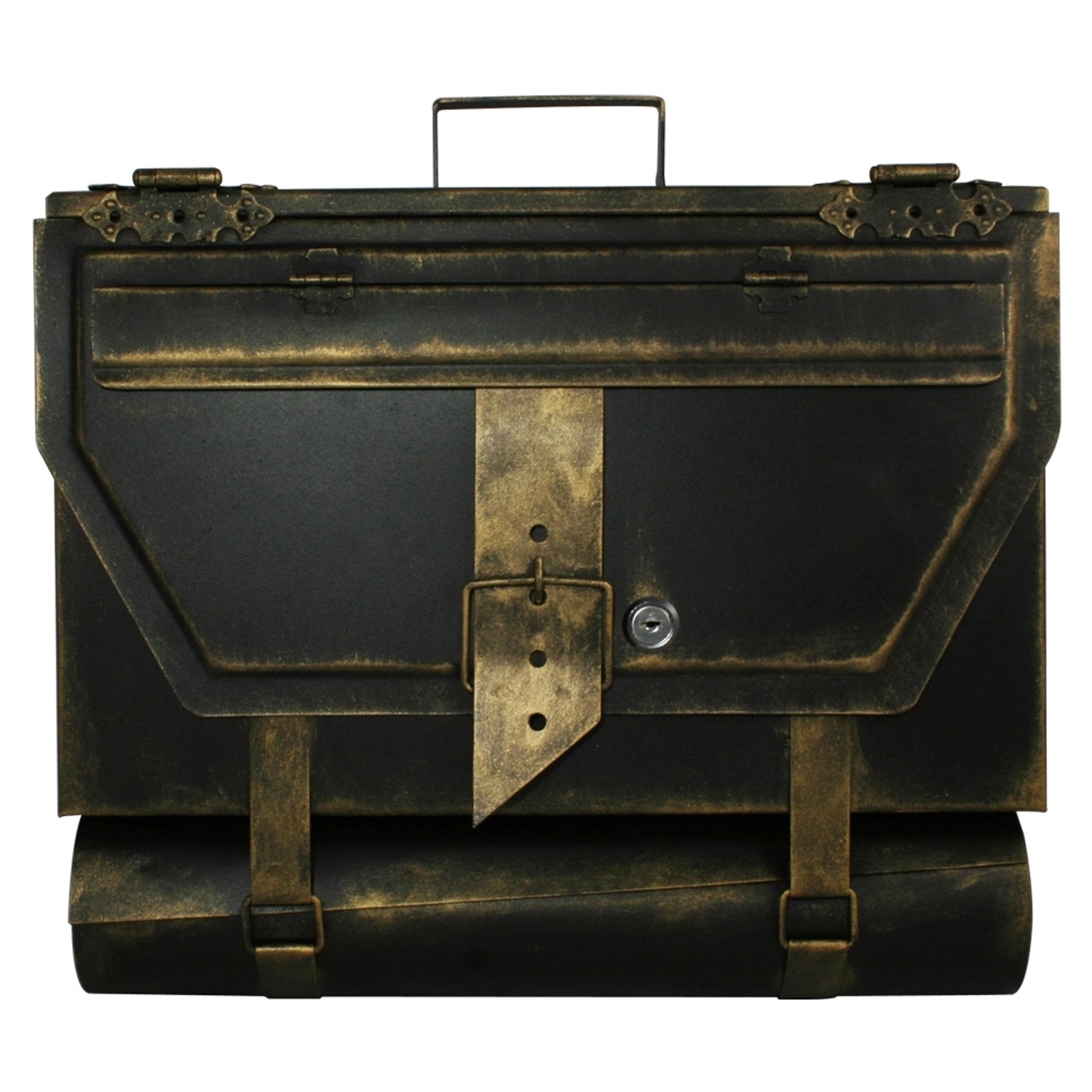 HMF 501-23 Briefkasten Aktentasche Antik 99 25 x 40 x 8 cm Gold günstig online kaufen