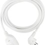 Weißes Schutzkontakt-Verlängerungskabel mit 1 Fach, USB-C Anschluss und 5m Kabel.