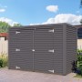 Anthrazitfarbener Bertilo Gartenschrank Box Bike (103x207cm) aus FSC®-zertifiziertem Holz.