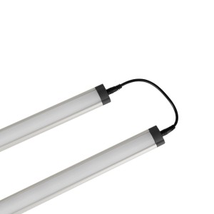 Zwei Eglo LED-Unterbauleuchten Lerca, grau-weiß, 57 cm, mit Verbindungskabel. Ideal für Küche & Regale.