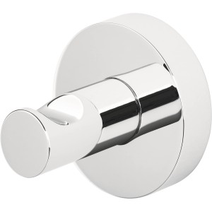 Tesa Powerbutton Klebehaken Premium, Chrom, runde Form. Wandhaken für Bad und Küche.