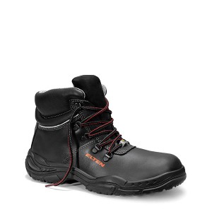 Schwarzer Elten Sicherheitsschnürstiefel Toby Mid ESD S3 HI Gr. 42 für Herren.