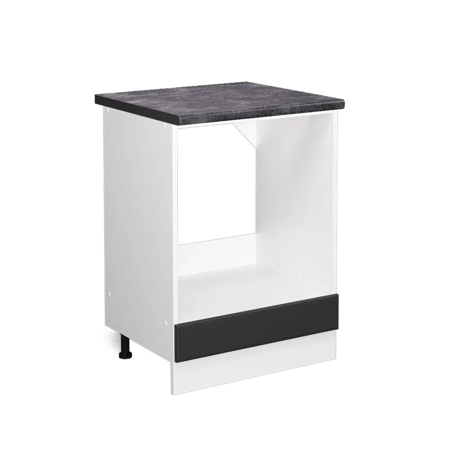 Vicco Herdumbauschrank R-Line Anthrazit Landhaus Weiß 60 cm AP Anthrazit