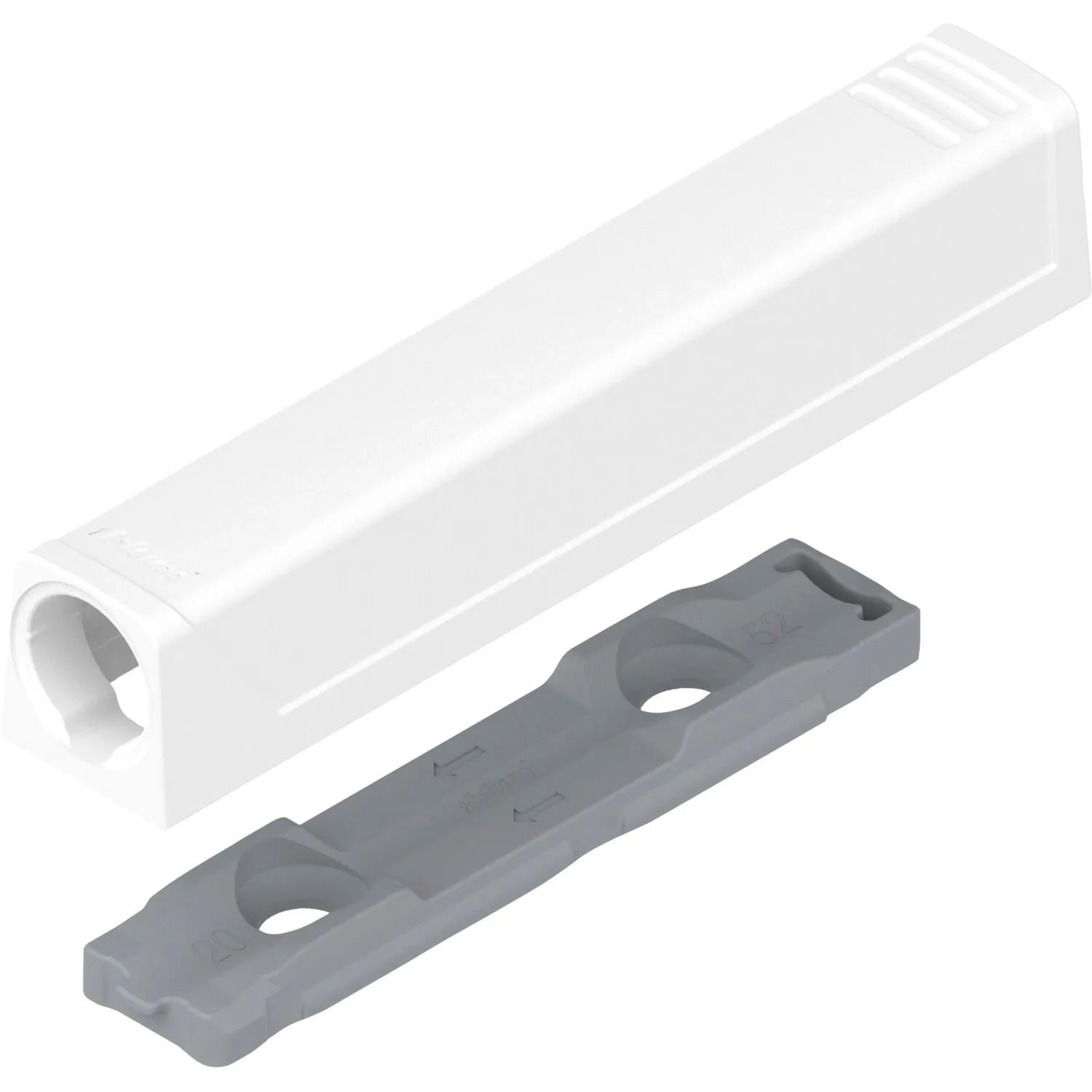 Blum Adapterplatte Tip On 956A1201 Gerade Langversion Seidenweiß