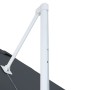 Detailaufnahme: Grauer AXI Ampelschirm (300x200 cm) mit weißem Mast und Handöffner.