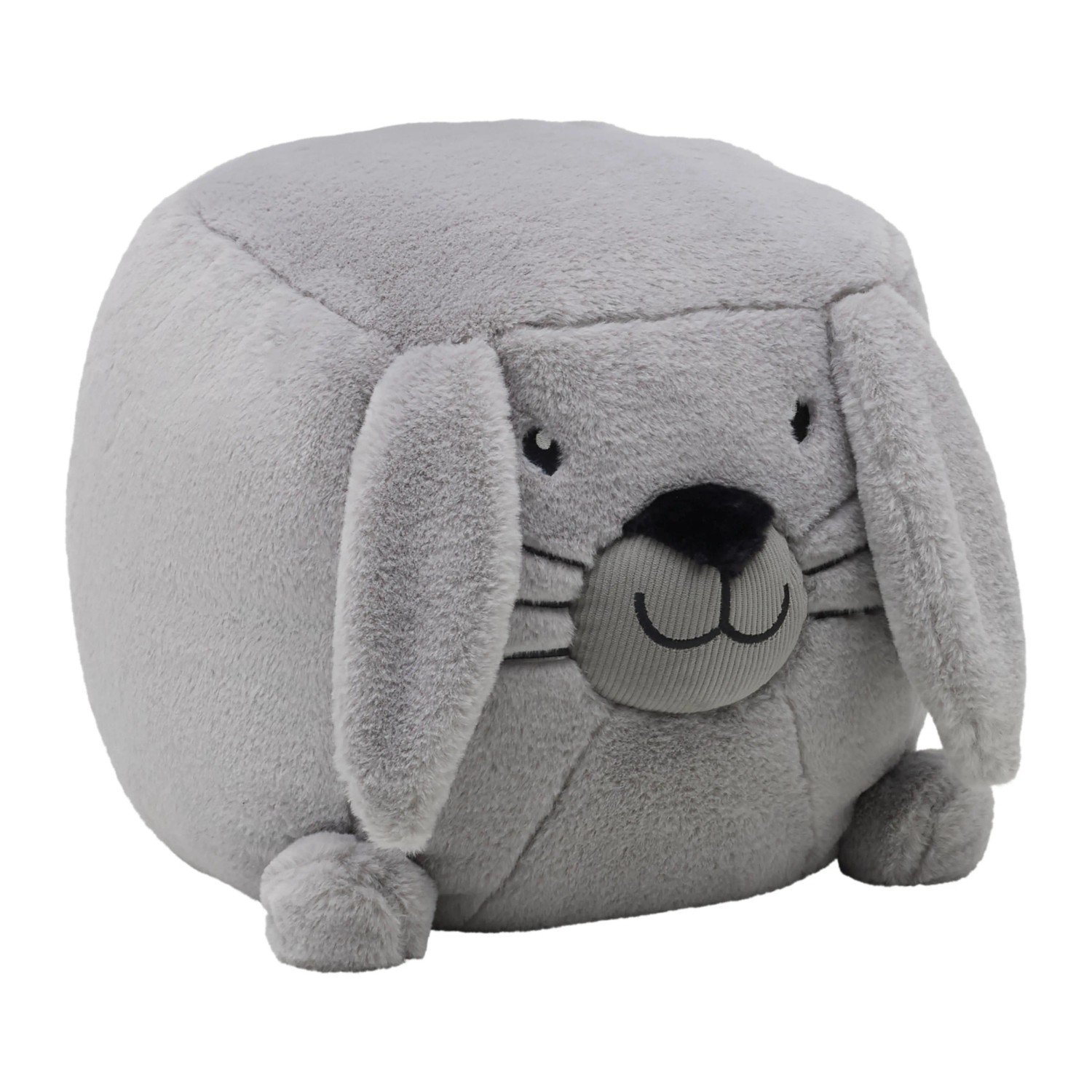 Premium Living Kinderhocker Sally Hase Kunstpelz Grau/Schwarz