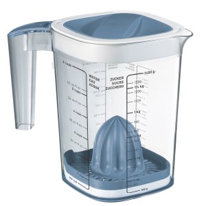 Rotho Back-Messbecher Loft 1,5 l Transparent Horizontblau